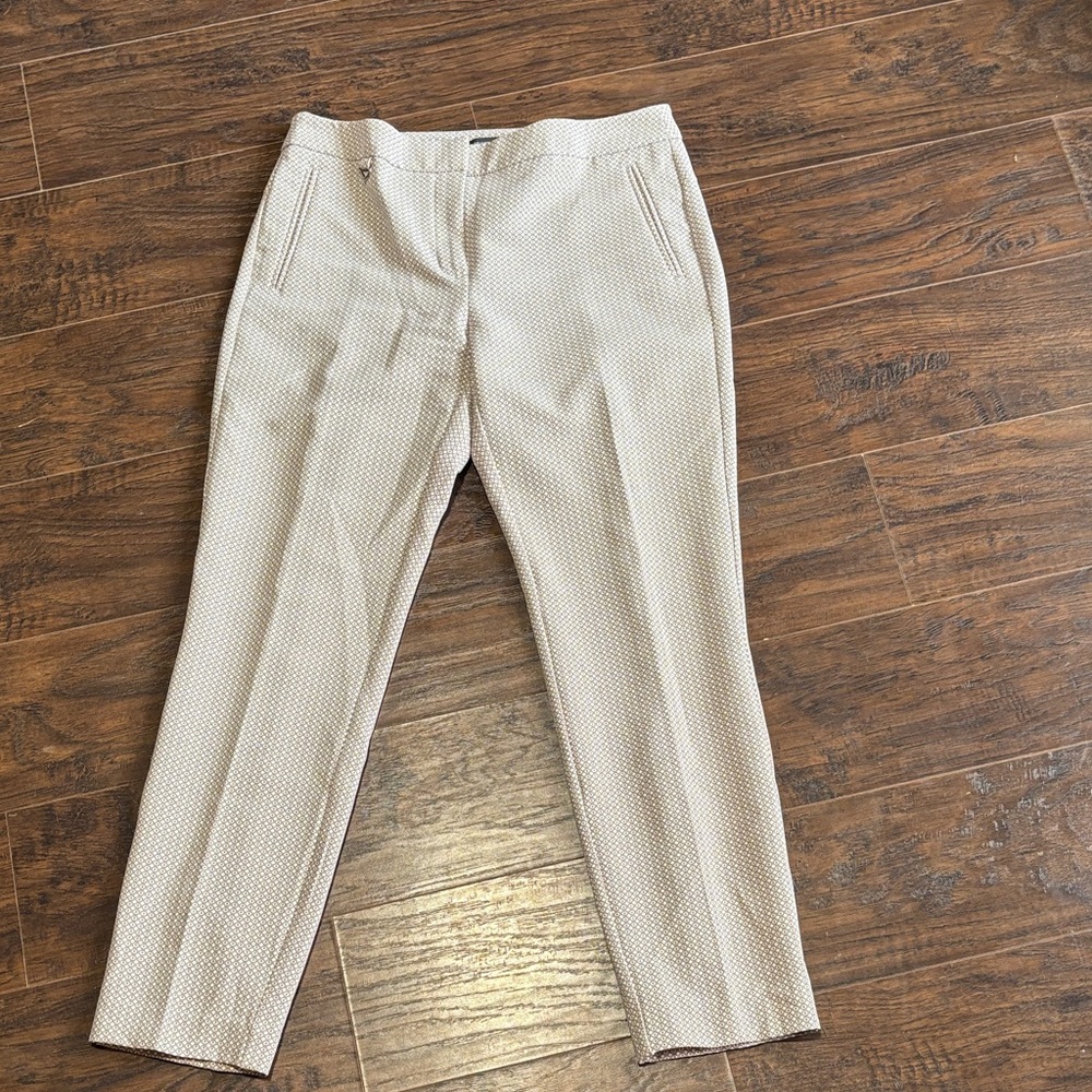 Adrianna Papell Woman’s Beige Textured Dress Pants Size 6